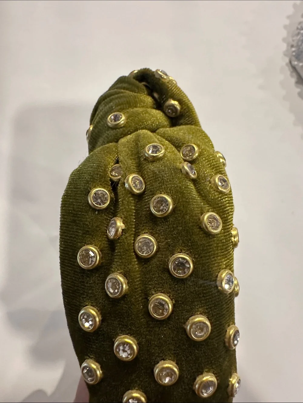Green Velvet Headband Lele Sadoughi Headband